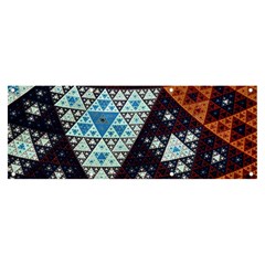 Fractal Triangle Geometric Abstract Pattern Banner And Sign 8  X 3 