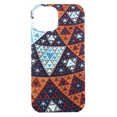 Fractal Triangle Geometric Abstract Pattern Iphone 15 Black Uv Print Pc Hardshell Case