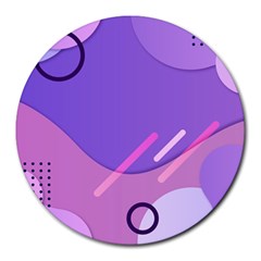 Colorful Labstract Wallpaper Theme Round Mousepad