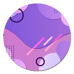 Colorful Labstract Wallpaper Theme Magnet 5  (round)