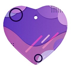 Colorful Labstract Wallpaper Theme Heart Ornament (two Sides)