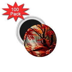 Forest Path Red Nature 1 75  Magnets (100 Pack) 