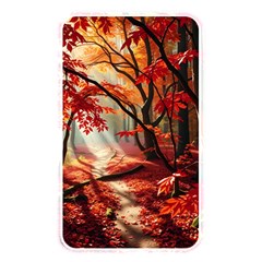 Forest Path Red Nature Memory Card Reader (rectangular)