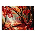 Forest Path Red Nature Fleece Blanket (Small) 50 x40  Blanket Front