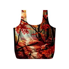 Forest Path Red Nature Full Print Recycle Bag (s)