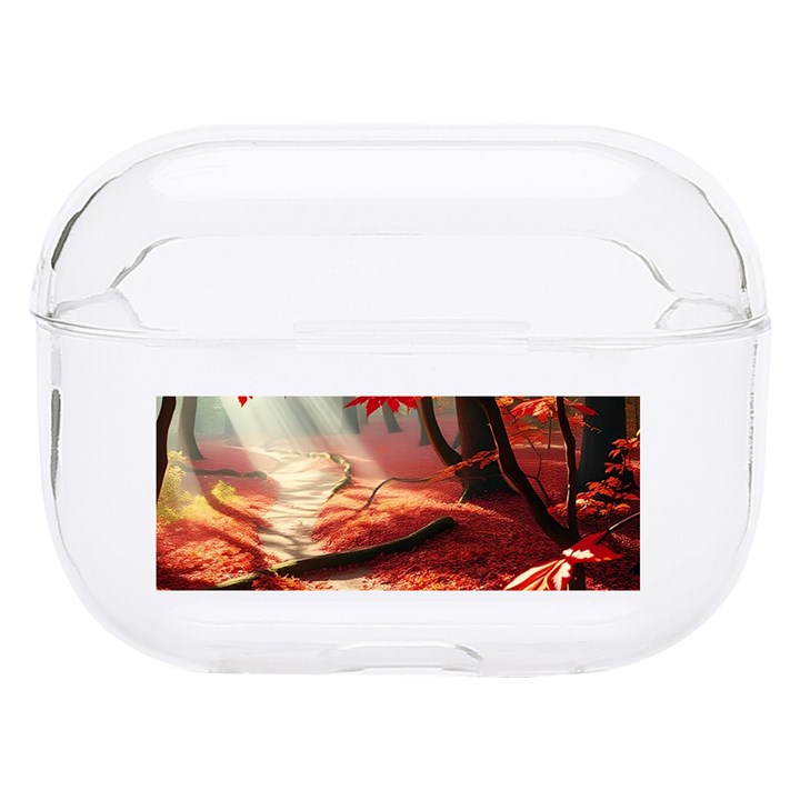 Forest Path Red Nature Hard PC AirPods Pro Case