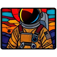 Astronaut Two Sides Fleece Blanket (large) by AIDreaming