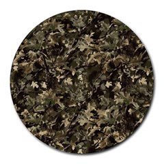 Camouflage Army Survival Uniform Round Mousepad