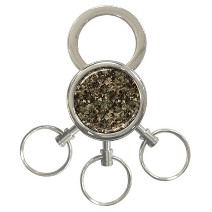 Camouflage Army Survival Uniform 3-Ring Key Chain