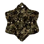 Camouflage Army Survival Uniform Snowflake Ornament (Two Sides) Back