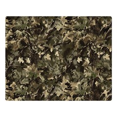 Camouflage Army Survival Uniform Two Sides Premium Plush Fleece Blanket (large)