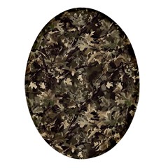 Camouflage Army Survival Uniform Oval Glass Fridge Magnet (4 Pack) by Posterlux