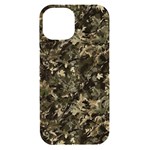 Camouflage Army Survival Uniform iPhone 15 Black UV Print PC Hardshell Case Front