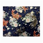 Japanese Wave Koi Illustration Pattern Small Glasses Cloth (2 Sides) Back