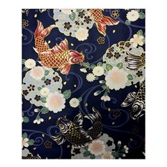 Japanese Wave Koi Illustration Pattern Shower Curtain 60  X 72  (medium) 