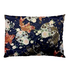 Japanese Wave Koi Illustration Pattern Pillow Case (two Sides)