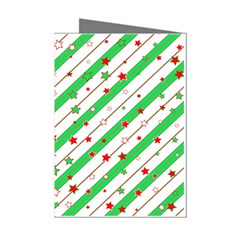 Christmas Paper Stars Pattern Texture Background Colorful Colors Seamless Mini Greeting Cards (pkg Of 8) by Ket1n9