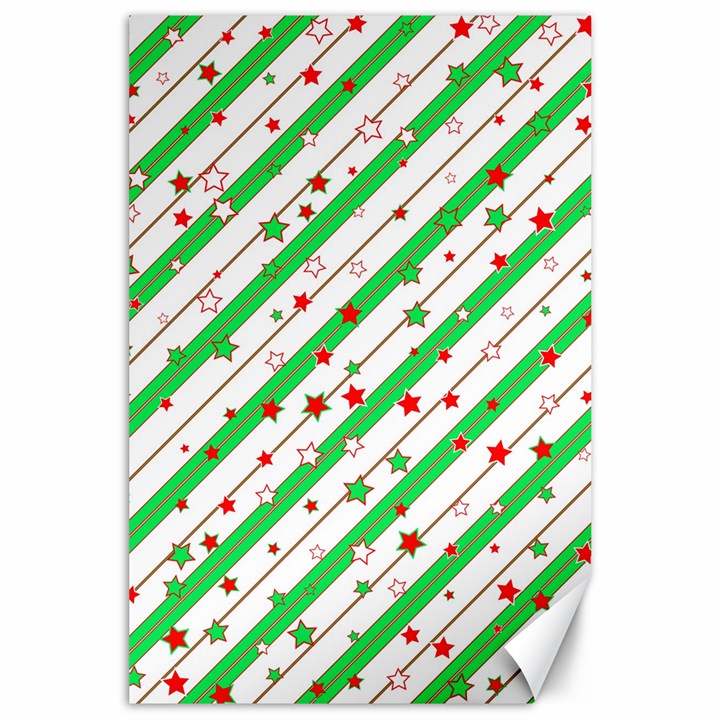 Christmas Paper Stars Pattern Texture Background Colorful Colors Seamless Canvas 24  x 36 