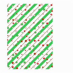 Christmas Paper Stars Pattern Texture Background Colorful Colors Seamless Small Garden Flag (two Sides)