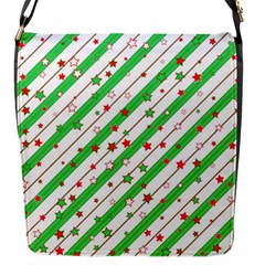 Christmas Paper Stars Pattern Texture Background Colorful Colors Seamless Flap Closure Messenger Bag (s)