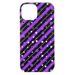 Christmas Paper Star Texture Iphone 15 Black Uv Print Pc Hardshell Case by Ket1n9