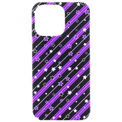 Christmas Paper Star Texture Iphone 15 Pro Max Black Uv Print Pc Hardshell Case by Ket1n9