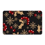 Christmas Pattern With Snowflakes Berries Magnet (Rectangular) Front