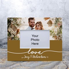 Personalized Wedding Couple Photo Name Tabletop Photo Frame - White Tabletop Photo Frame 4 x6 