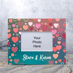 Personalized Love Heart Name Tabletop Photo Frame - White Tabletop Photo Frame 4 x6 