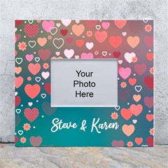 Personalized Love Heart Name Wall Photo Frame - White Wall Photo Frame 5  x 7 