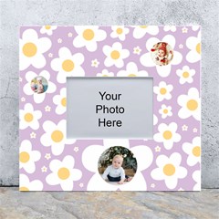 Personalized Photo Floral Pattern Wall Photo Frame - White Wall Photo Frame 5  x 7 