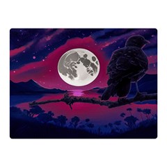 Dreamscape Oasis (ai+human) Two Sides Premium Plush Fleece Blanket (mini)