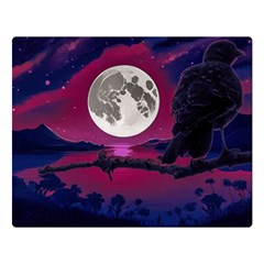 Dreamscape Oasis (ai+human) Premium Plush Fleece Blanket (large)