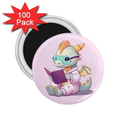 Baby Dragon Reading 2 25  Magnets (100 Pack) 