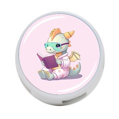 Baby Dragon Reading 4-port Usb Hub (one Side) by AIDreaming