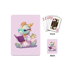 Baby Dragon Reading Playing Cards Single Design (mini)