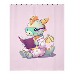 Baby Dragon Reading Shower Curtain 60  X 72  (medium) 