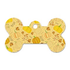 Pumpkins Autumn Fall Harvest Dog Tag Bone (two Sides)