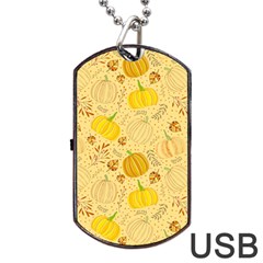 Pumpkins Autumn Fall Harvest Dog Tag Usb Flash (one Side)