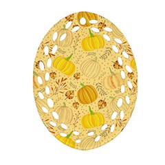 Pumpkins Autumn Fall Harvest Ornament (oval Filigree)