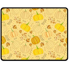 Pumpkins Autumn Fall Harvest Two Sides Fleece Blanket (medium)