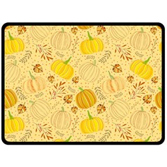 Pumpkins Autumn Fall Harvest Two Sides Fleece Blanket (large)