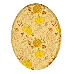 Pumpkins Autumn Fall Harvest Oval Glass Fridge Magnet (4 Pack)