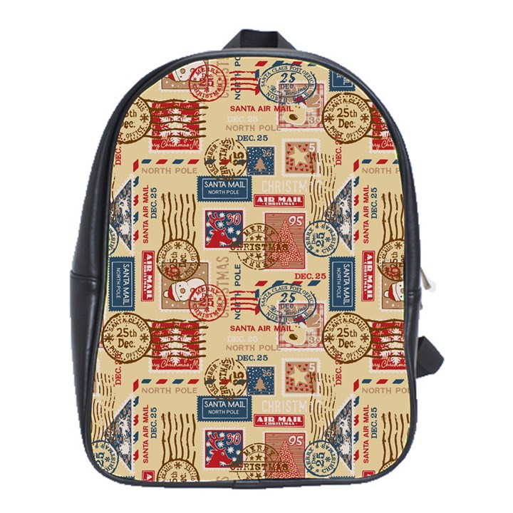 Letters Writing Paper Text Pattern School Bag (Large)