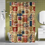 Letters Writing Paper Text Pattern Shower Curtain 48  x 72  (Small)  Curtain(48  X 72 )