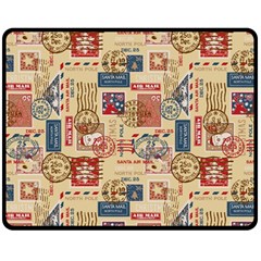 Letters Writing Paper Text Pattern Two Sides Fleece Blanket (medium)