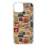 Letters Writing Paper Text Pattern iPhone 14 TPU UV Print Case Front