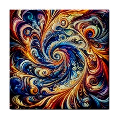 Colorful Motion Abstract Art Tile Coaster by ExtraGoodSauce