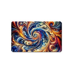 Colorful Motion Abstract Art Magnet (name Card) by ExtraGoodSauce