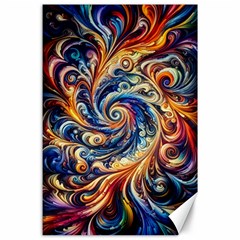 Colorful Motion Abstract Art Canvas 24  X 36 